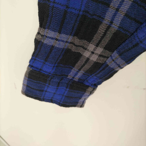 グッドイナフ GOODENOUGH オープンカラーチェックネルシャツ メンズ